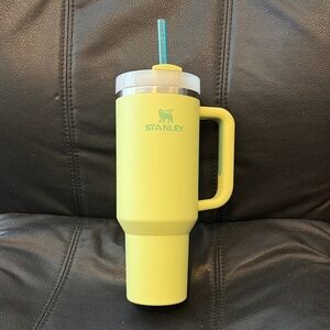 Stanley light green Travel Mug with Handle and Straw